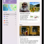 A screen in the Journal app showing journal entries with the Search button at the top right.