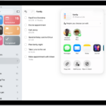 A Reminders screen showing a list with options for sharing on the right.