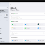 The iCloud settings screen showing the iCloud storage meter and a list of apps and features, including Photos, iCloud Drive, and iCloud Mail that can be used with iCloud.