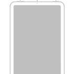 The front view of iPad mini with callouts to the volume buttons at the top left, the front camera at the top center, and the top button and Touch ID at the top right.