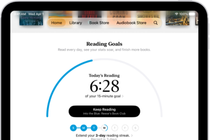 The Reading Goals screen showing stats for the user—such as today's reading, their reading record for the week, and their books read this year.