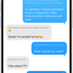 A conversation in the Messages app translated from Spanish to English.
